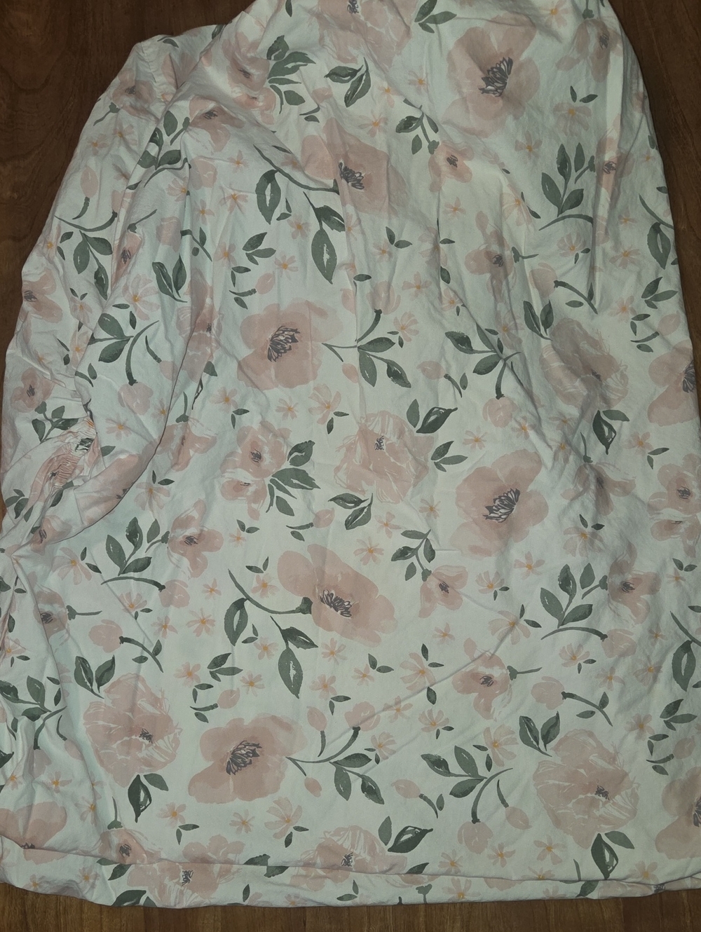 Pottery Barn Kids Pink Floral Crib Sheet